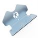 Checker plate for lat pull-down and bench – steel base plate with cut-out logo, front view