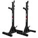 K-Sport heavy-duty barbell squat rack with adjustable height and durable steel construction, side view