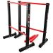 Black and red K-Sport dip bars for strength training