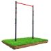 Outdoor pull-up bar from K-Sport with red pull-up bar on grass surface