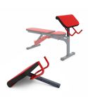 Curlpult with bar catch with weight bench