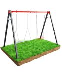 Double children's swing frame for the garden for nest swing