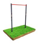 Outdoor pull-up bar on green grass