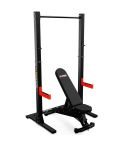 Adjustable weight bench with squat rack and pull-up bar by K-Sport