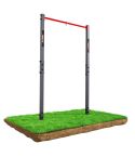Outdoor pull-up bar from K-Sport with red pull-up bar on grass surface