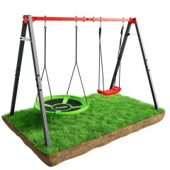 Double children's swing with nest swing and plank swing by K-Sport
