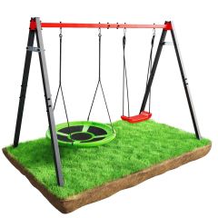 Double children's swing with nest swing and plank swing by K-Sport