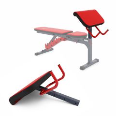 Curlpult with bar catch with weight bench