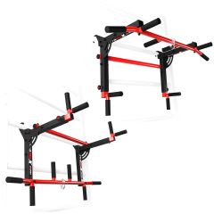 Pull-up bar and dip station 2-in-1 for wall bars