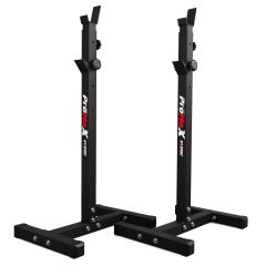Adjustable Olympic barbell stand pair for weightlifting and strength training