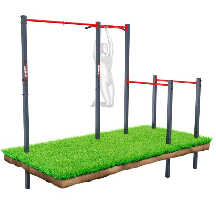 Stand Alone Outdoor Chin Up Bar With Dip Station KSport UK