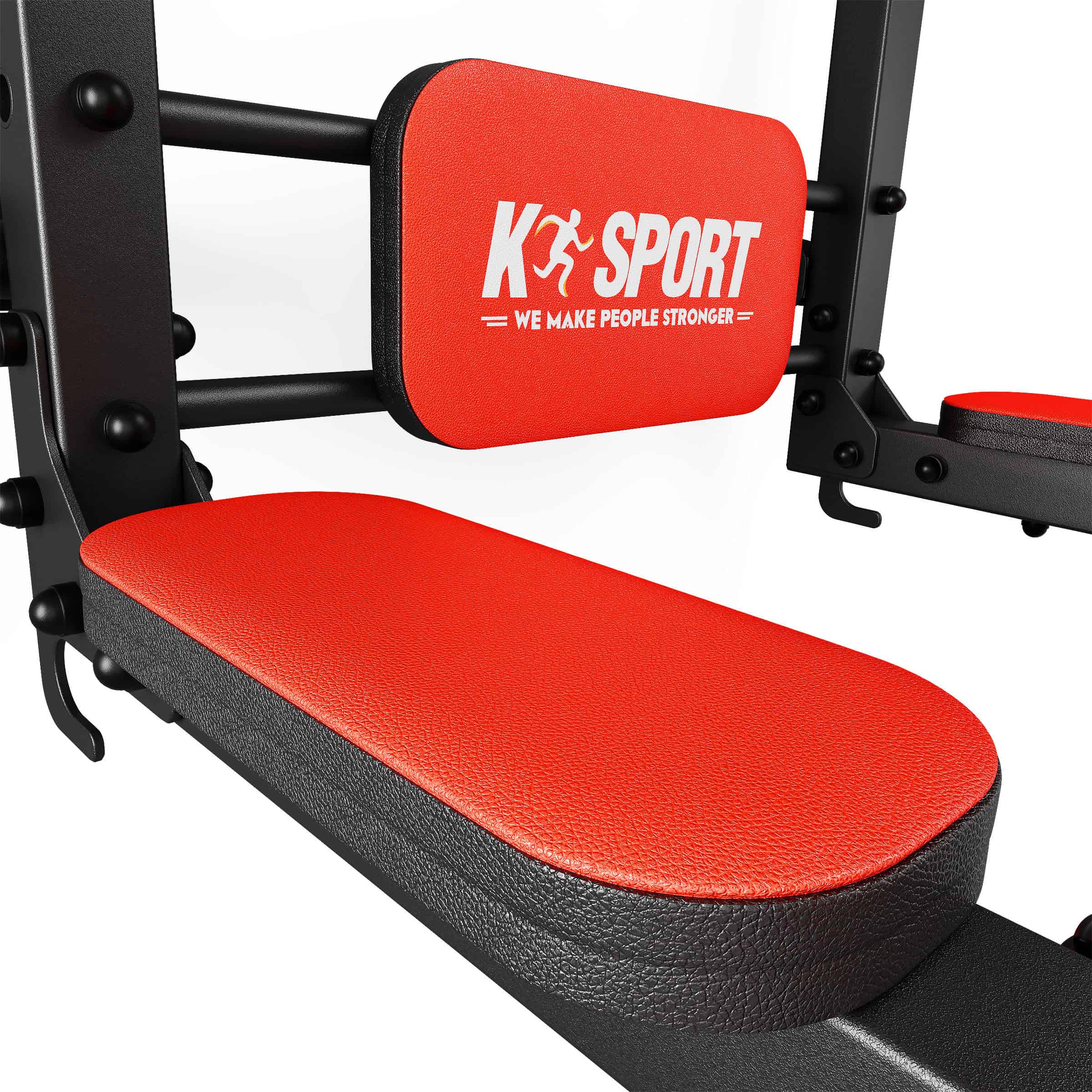 Detailed view of padded backrest with K-Sport branding
