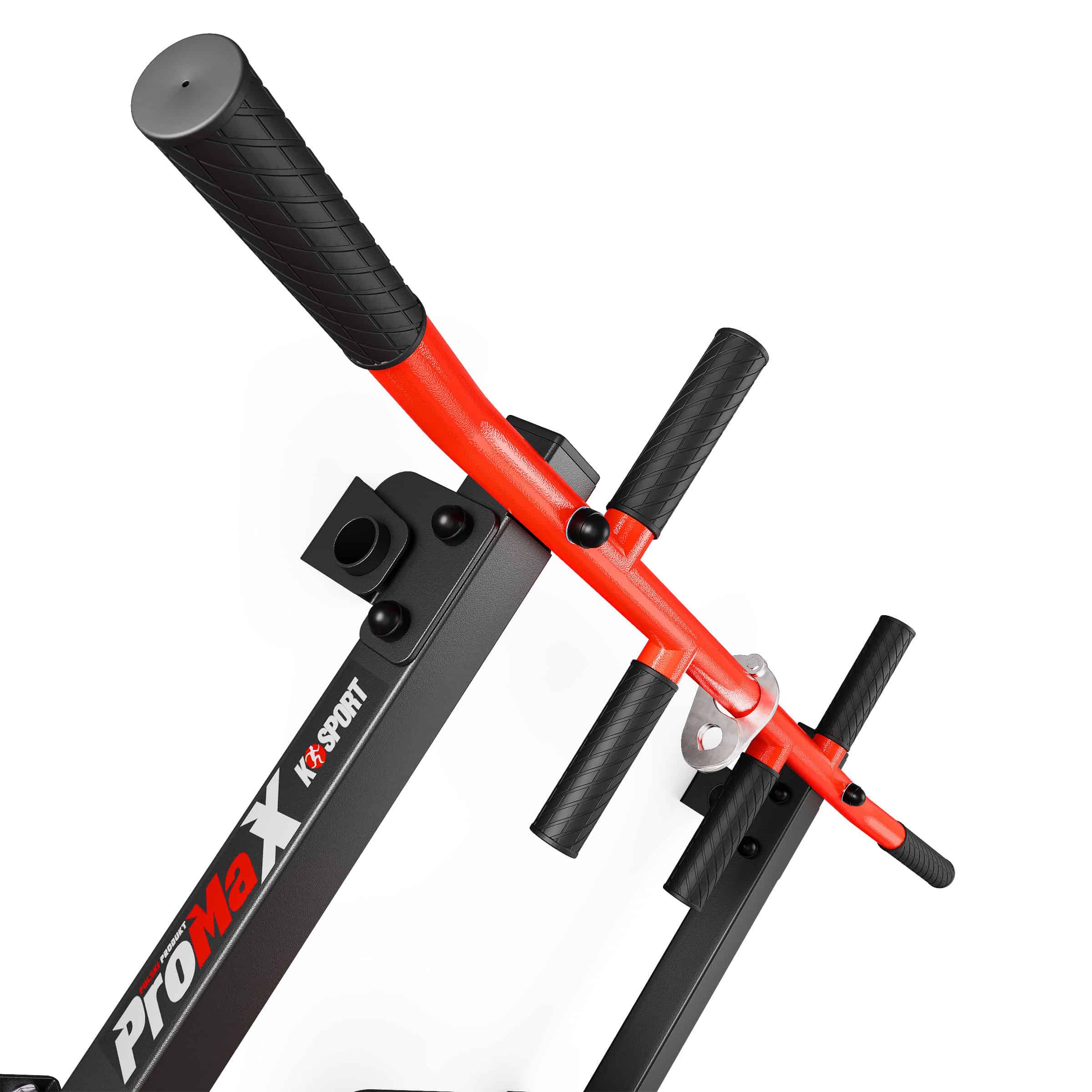 Close-up of steel eyelet for attaching resistance bands to the pull-up bar