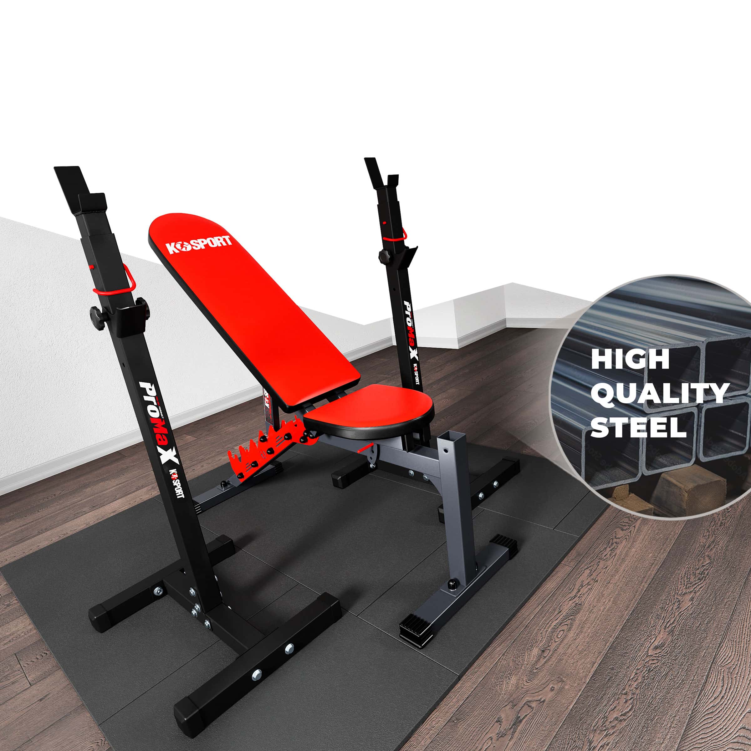K-Sport Weight Bench and Stands with Steel Quality Highlight