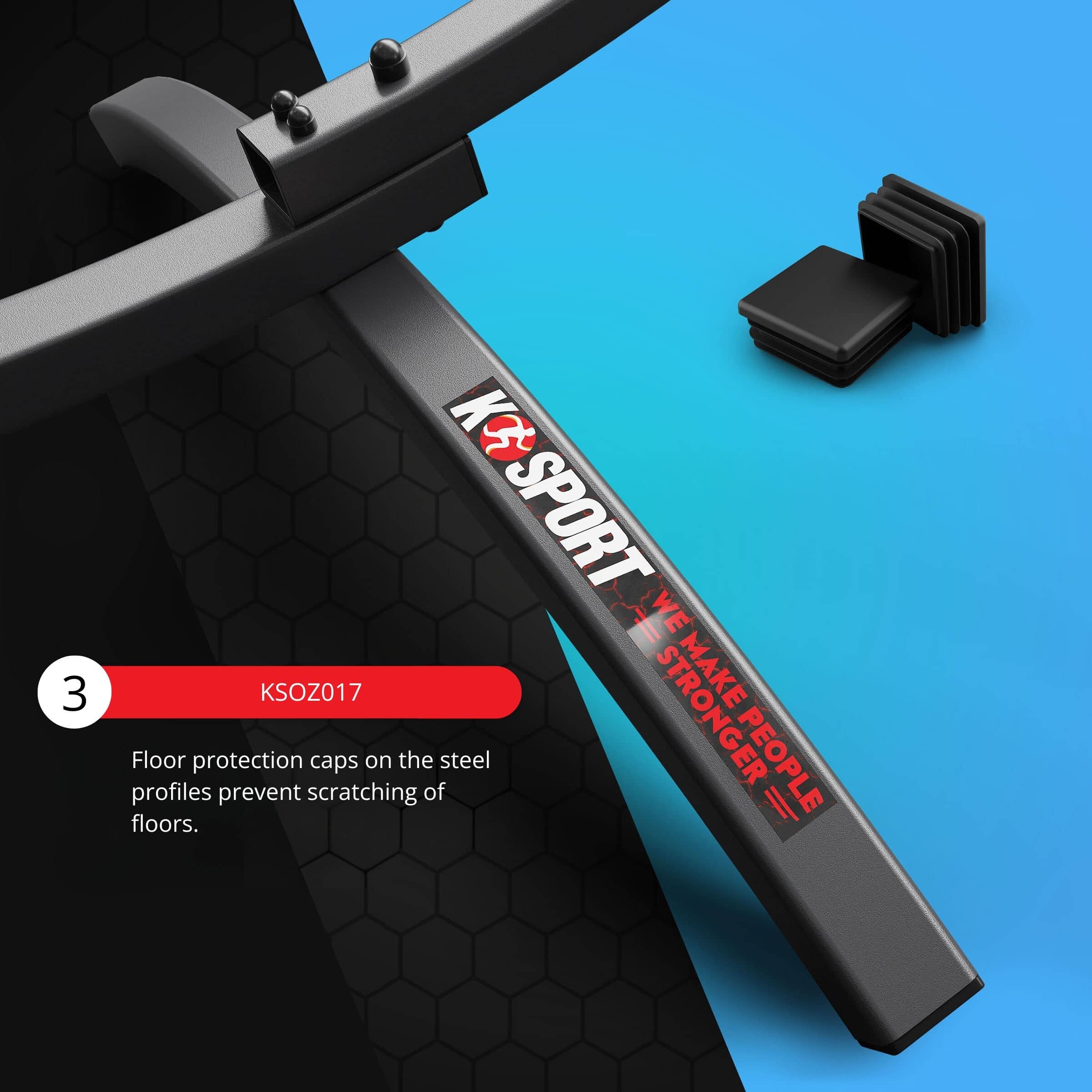 Hammock stand feet with protective caps