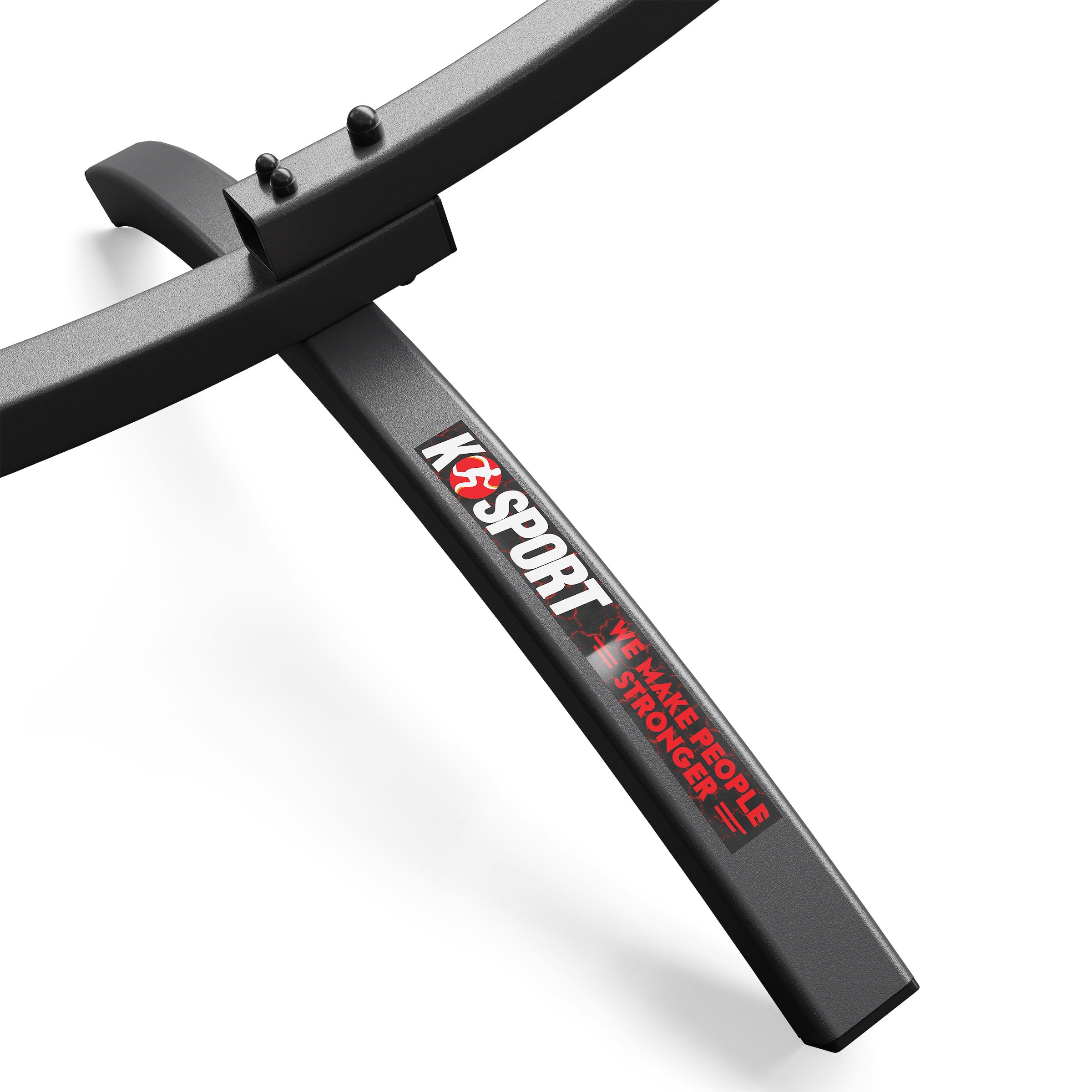 Close-up of the hammock stand feet with K-Sport branding