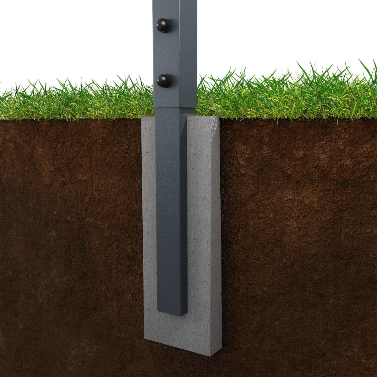 Detail of ground anchoring for the parallel bars