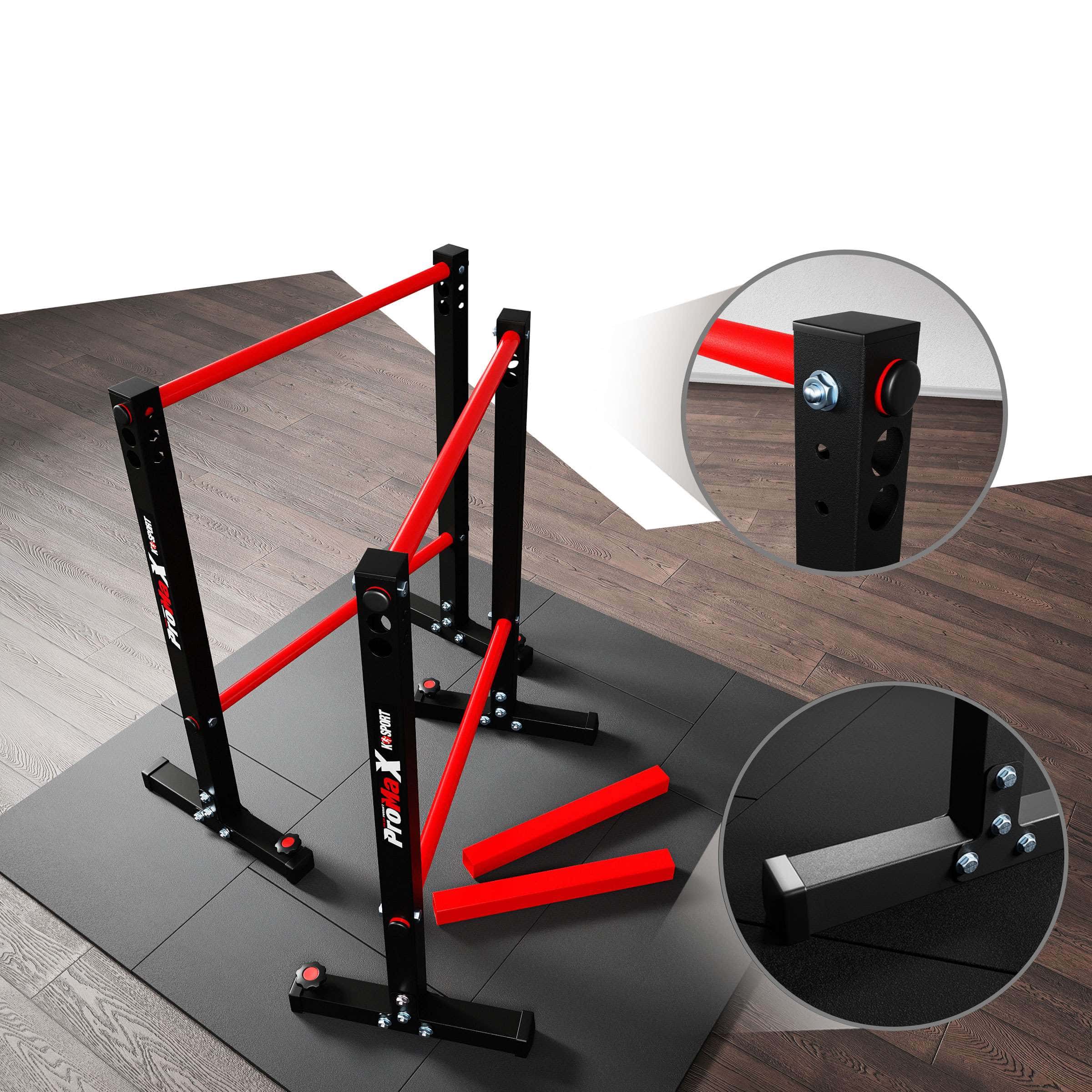 K-Sport Dip Bars with red reinforcements