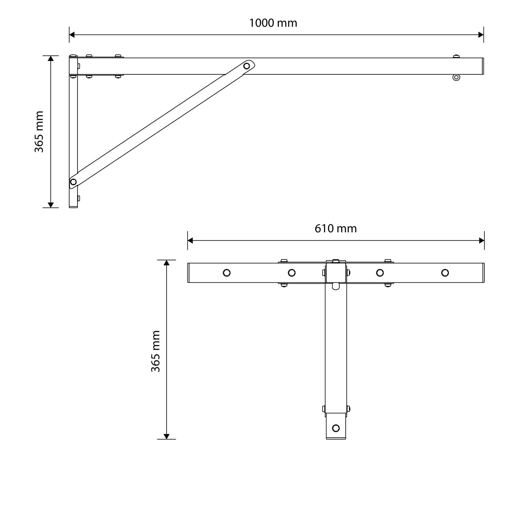 Technical Specifications - Punchbag Wall Bracket