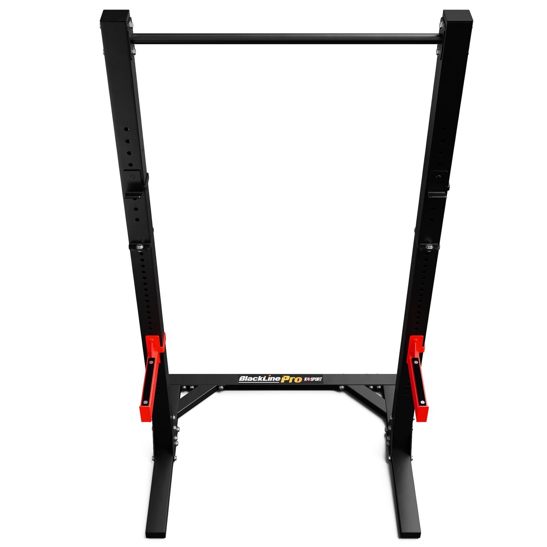 Top view of the K-Sport squat stand with sturdy black frame