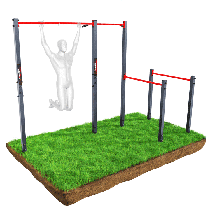 Stand Alone Outdoor Chin Up Bar With Dip Station KSport UK