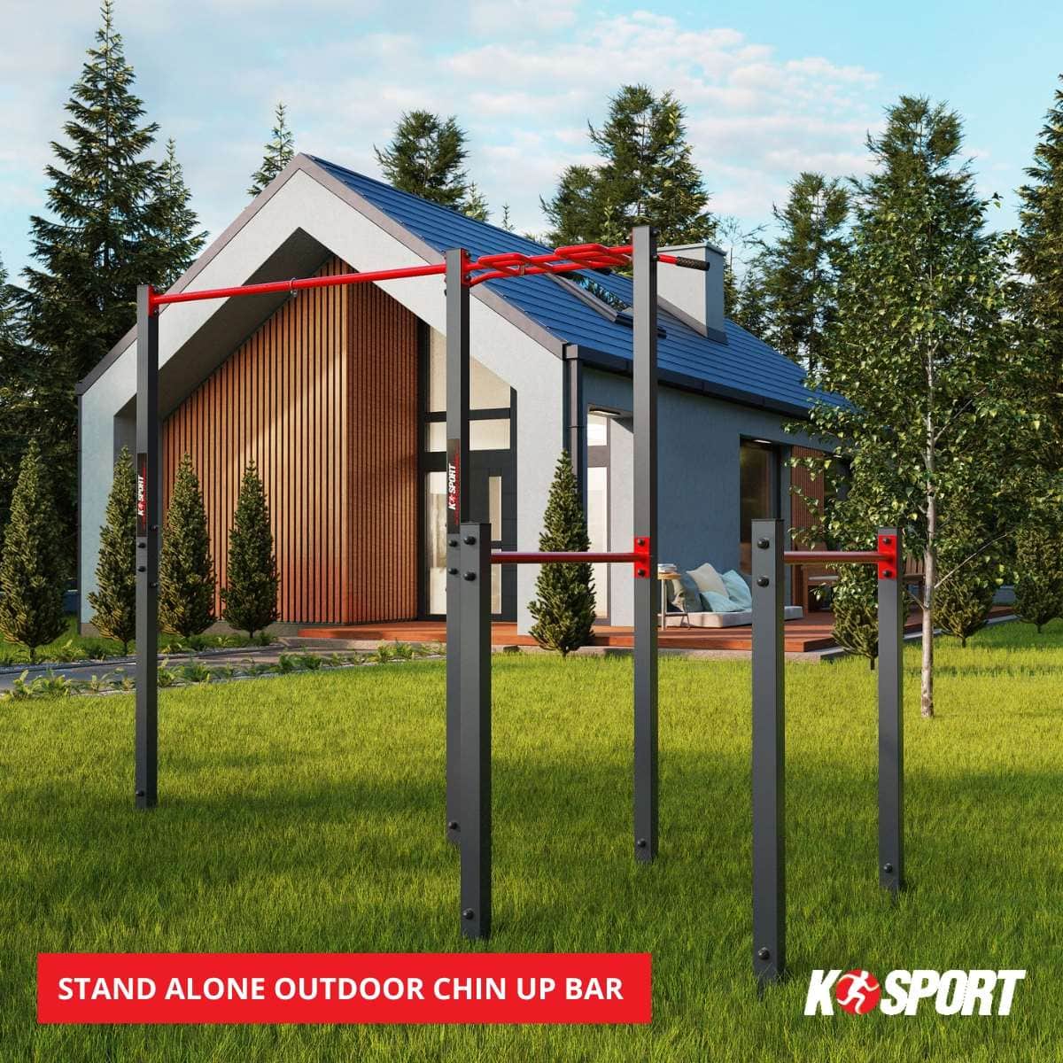 Stand Alone Outdoor Chin Up Bar With Dip Station KSport UK