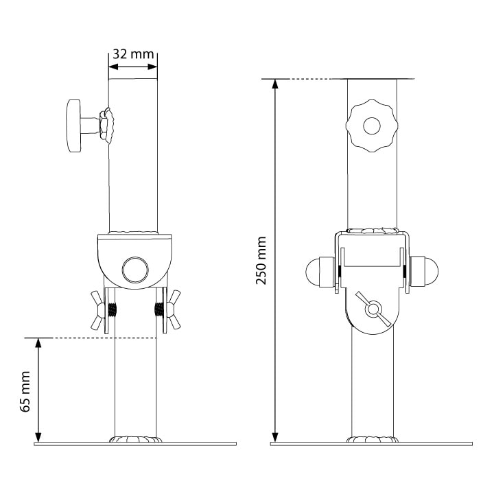 Technical data - T bar row platform