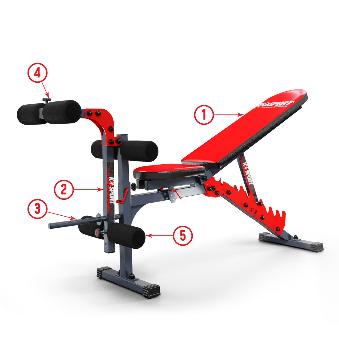 Leg Curl For Weight Bench KSport UK