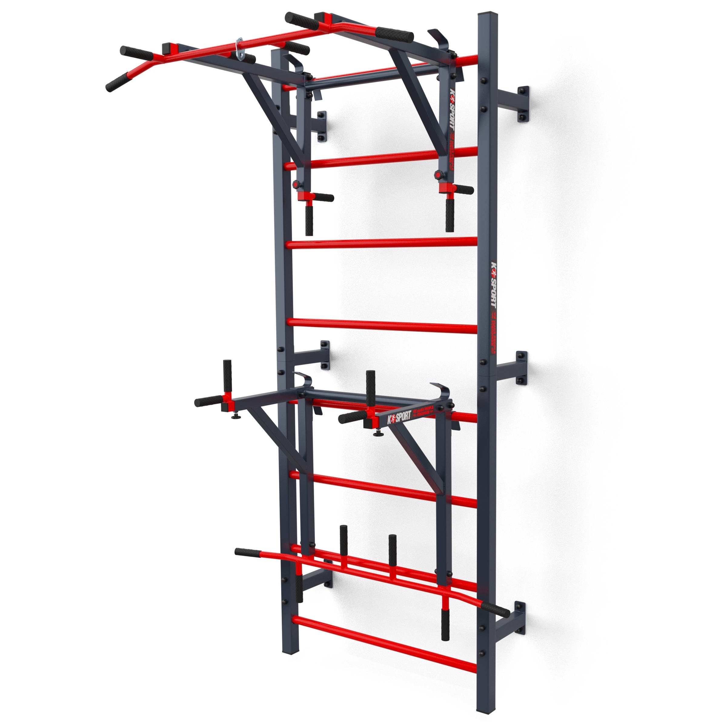 Swedish Ladder Wall Bars With Dip Bar & Pull Up KSport UK