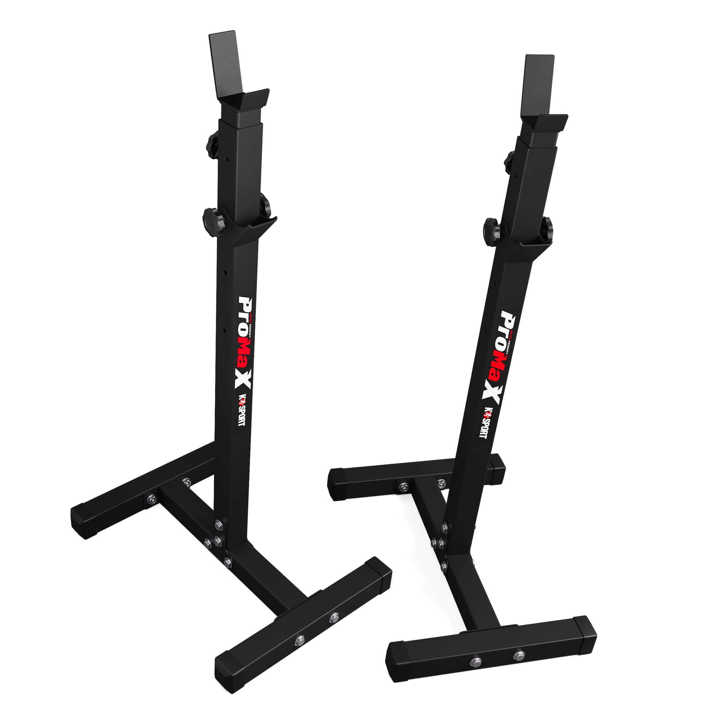 Heavy-duty squat rack stands for Olympic barbell exercises