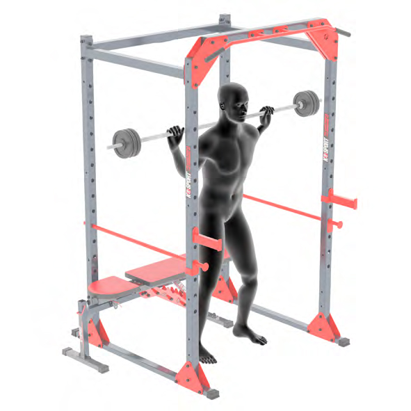 Dummy in Multifunctional Rack - Box Squats