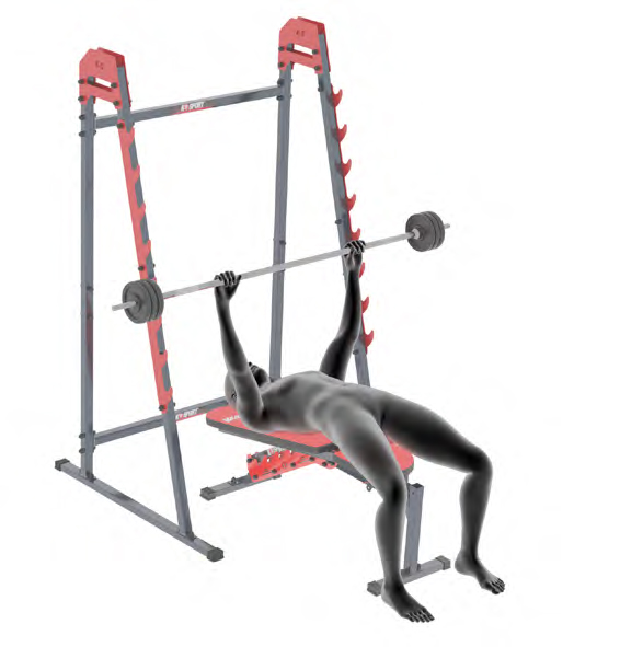 Dummy on Bench with Barbell - Negative Bench Press